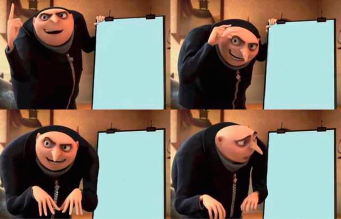 Gru's Plan meme about Rael