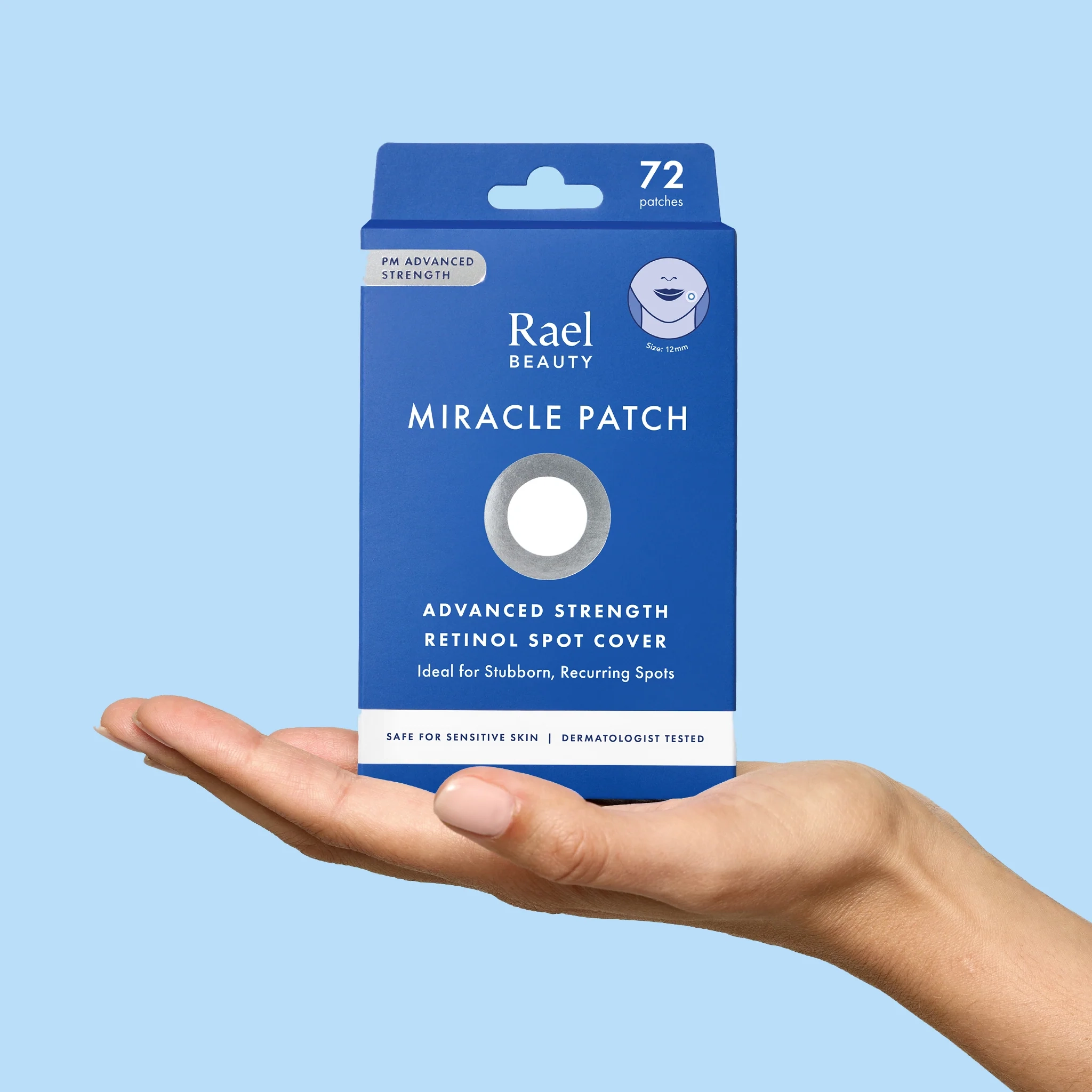 Hand holding a package of Retinol Spot Covers
