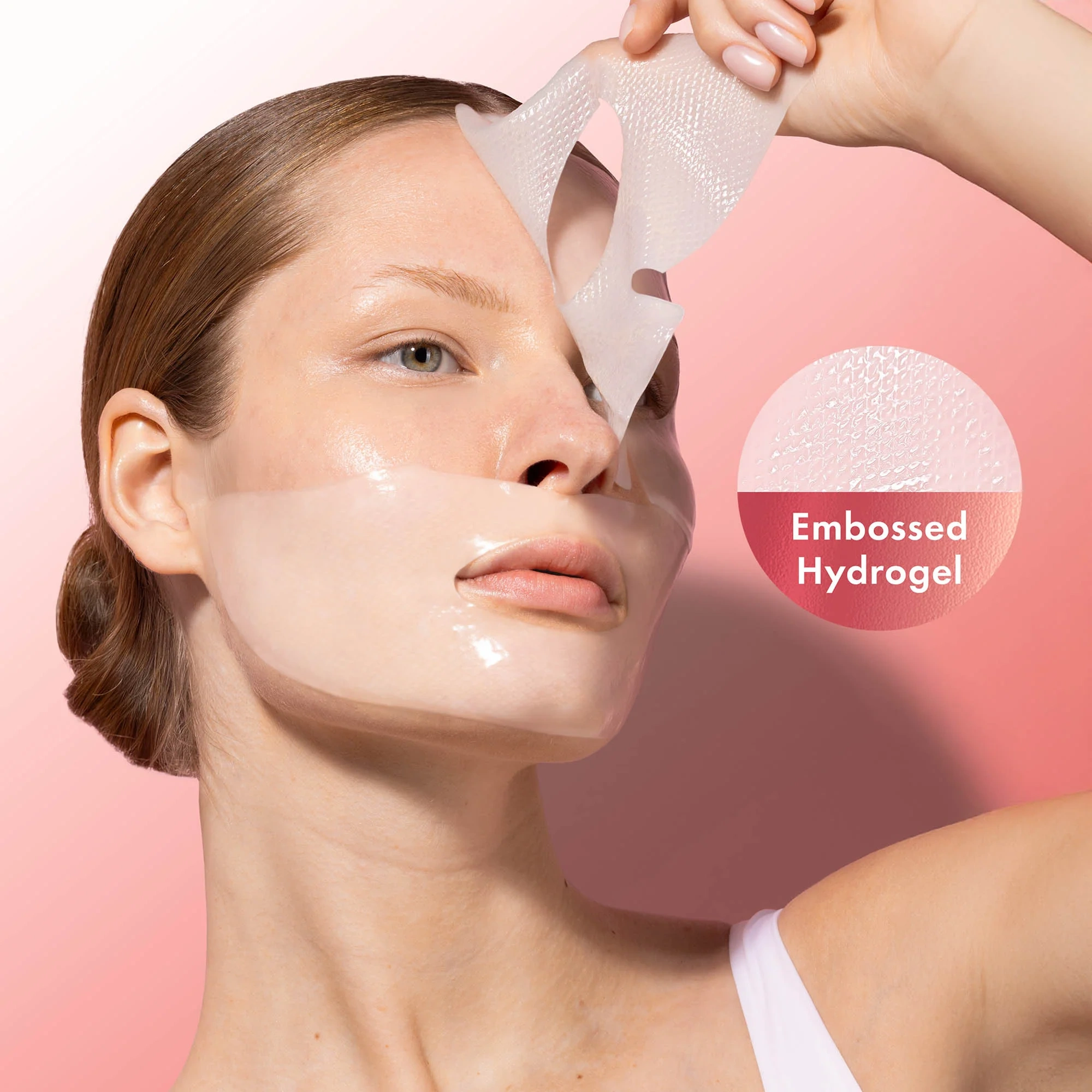 Model removing Collagen + PDRN Hydrogel Mask